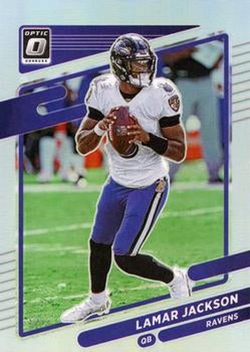 #128 Lamar Jackson - Baltimore Ravens - 2021 Donruss Optic - Holo Football