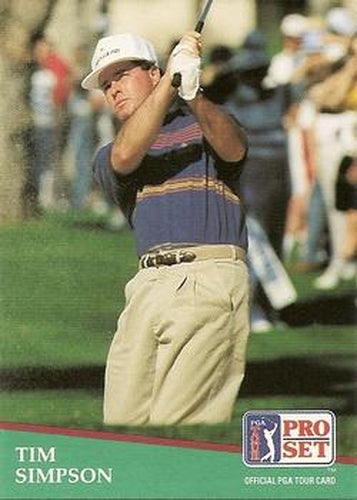 #128 Tim Simpson - 1991 Pro Set PGA Tour Golf