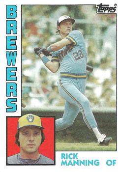 #128 Rick Manning - Milwaukee Brewers - 1984 Topps Baseball