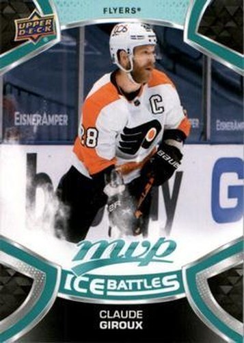 #128 Claude Giroux - Philadelphia Flyers - 2021-22 Upper Deck MVP - Ice Battles Hockey
