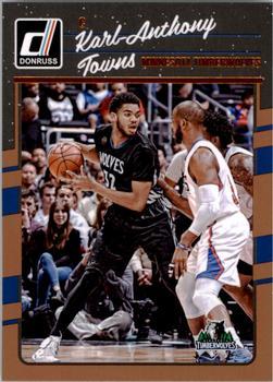 #128 Karl-Anthony Towns - Minnesota Timberwolves - 2016-17 Donruss Basketball