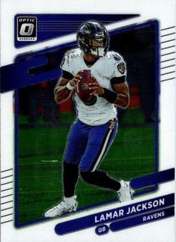 #128 Lamar Jackson - Baltimore Ravens - 2021 Donruss Optic Football