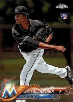 #128 Sandy Alcantara - Miami Marlins - 2018 Topps Chrome Baseball