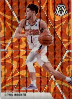 #128 Devin Booker - Phoenix Suns - 2019-20 Panini Mosaic - Reactive Orange Basketball