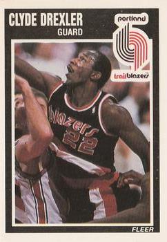 #128 Clyde Drexler - Portland Trail Blazers - 1989-90 Fleer Basketball