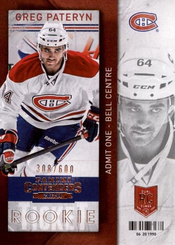 #128a Greg Pateryn - Montreal Canadiens - 2013-14 Panini Contenders Hockey