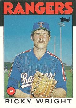 #129T Ricky Wright - Texas Rangers - 1986 Topps Traded Baseball