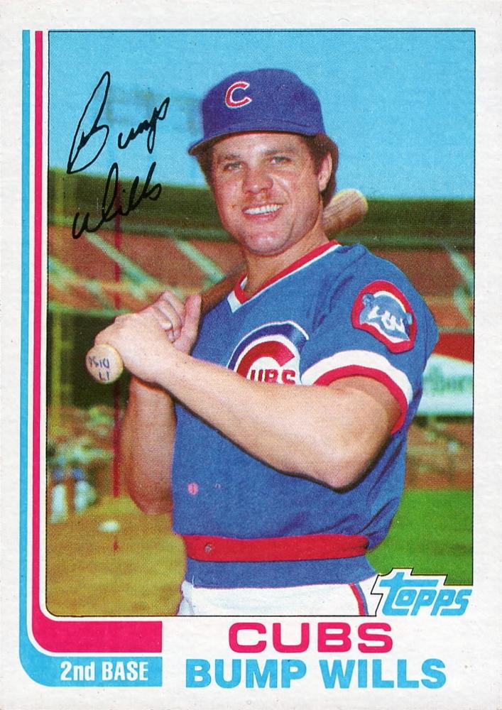 #129T Bump Wills - Chicago Cubs - 1982 Topps Traded Baseball