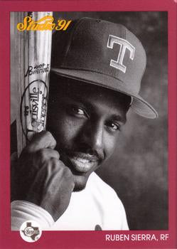 #129 Ruben Sierra - Texas Rangers - 1991 Studio Baseball