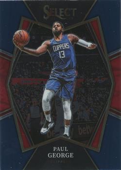 #129 Paul George - Los Angeles Clippers - 2021-22 Panini Select - Blue Basketball