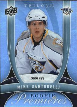 #129 Mike Santorelli - Nashville Predators - 2009-10 Upper Deck Trilogy Hockey