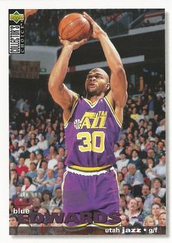 #129 Blue Edwards - Vancouver Grizzlies - 1995-96 Collector's Choice Basketball