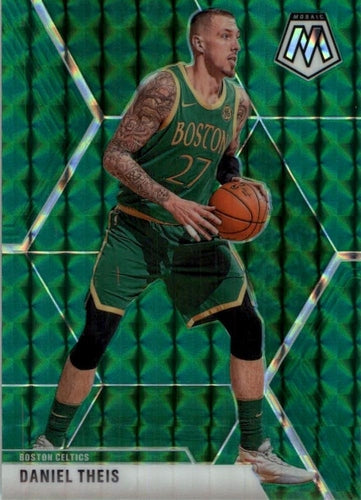 #129 Daniel Theis - Boston Celtics - 2019-20 Panini Mosaic - Green Prizm Basketball