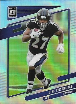 #129 J.K. Dobbins - Baltimore Ravens - 2021 Donruss Optic - Holo Football