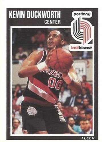 #129 Kevin Duckworth - Portland Trail Blazers - 1989-90 Fleer Basketball