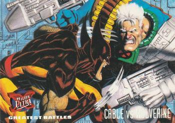 #129 Cable vs. Wolverine - 1995 Fleer Ultra X-Men