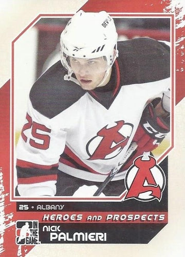 #129 Nick Palmieri - Albany Devils - 2010-11 In The Game Heroes and Prospects Hockey