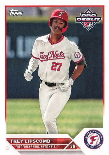 #PD-129 Trey Lipscomb - Fredericksburg Nationals - 2023 Topps Pro Debut Baseball