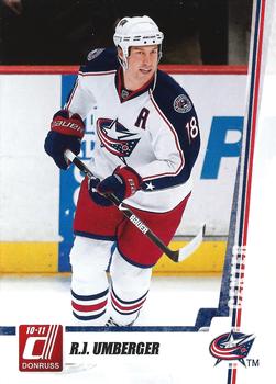 #129 R.J. Umberger - Columbus Blue Jackets - 2010-11 Donruss Hockey
