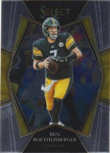 #129 Ben Roethlisberger - Pittsburgh Steelers - 2021 Panini Select - Black and Gold Prizm Die Cut Football