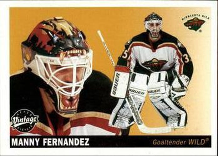 #129 Manny Fernandez - Minnesota Wild - 2002-03 Upper Deck Vintage Hockey