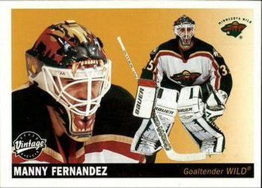 #129 Manny Fernandez - Minnesota Wild - 2002-03 Upper Deck Vintage Hockey