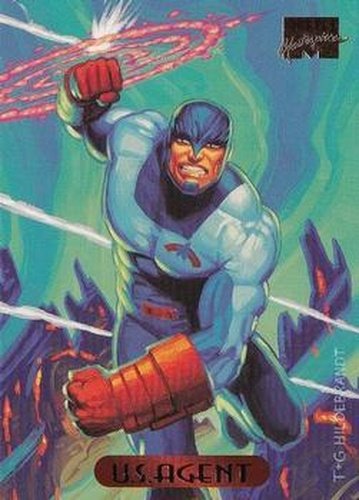 #129 U.S. Agent - 1994 Fleer Marvel Masterpieces Hildebrandt Brothers