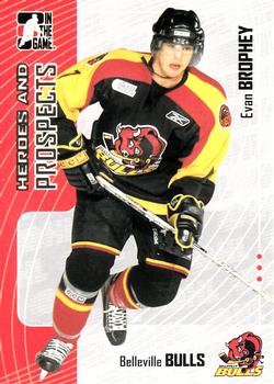 #129 Evan Brophey - Belleville Bulls - 2005-06 In The Game Heroes and Prospects Hockey