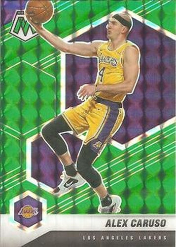 #129 Alex Caruso - Los Angeles Lakers - 2020-21 Panini Mosaic - Mosaic Green Basketball