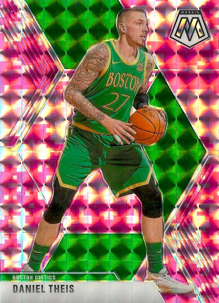 #129 Daniel Theis - Boston Celtics - 2019-20 Panini Mosaic - Camo Pink Basketball