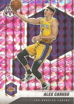 #129 Alex Caruso - Los Angeles Lakers - 2020-21 Panini Mosaic - Mosaic Camo Pink Basketball