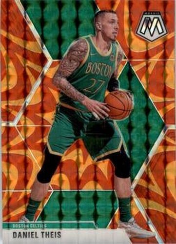 #129 Daniel Theis - Boston Celtics - 2019-20 Panini Mosaic - Reactive Orange Basketball