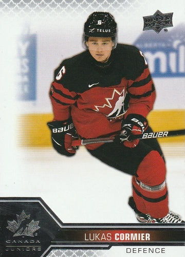#12 Lukas Cormier - Canada - 2022-23 Upper Deck Team Canada Juniors Hockey