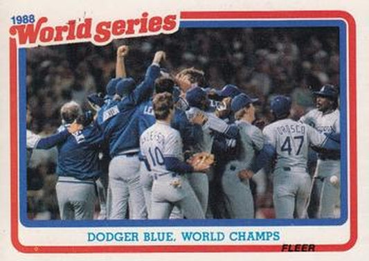 #12 Dodger Blue, World Champs - Los Angeles Dodgers - 1989 Fleer - World Series Baseball