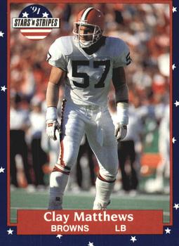 #12 Clay Matthews - Cleveland Browns - 1991 Fleer Stars 'n Stripes Football