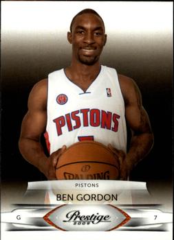 #12 Ben Gordon - Detroit Pistons - 2009-10 Panini Prestige Basketball