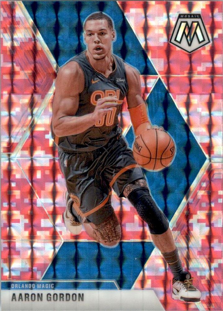 #12 Aaron Gordon - Orlando Magic - 2019-20 Panini Mosaic - Camo Pink Basketball