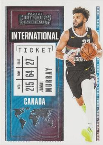 #12 Jamal Murray - Denver Nuggets - 2020-21 Panini Contenders - International Ticket Basketball