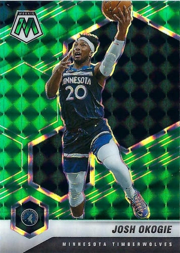 #12 Josh Okogie - Minnesota Timberwolves - 2020-21 Panini Mosaic - Mosaic Green Basketball