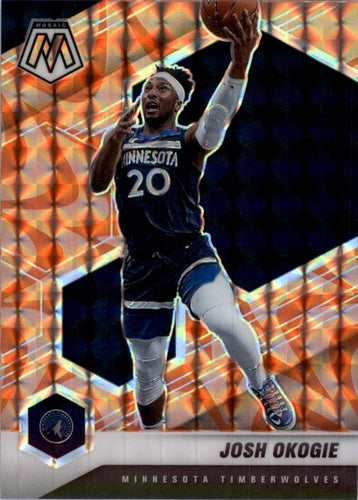 #12 Josh Okogie - Minnesota Timberwolves - 2020-21 Panini Mosaic - Mosaic Reactive Orange Basketball