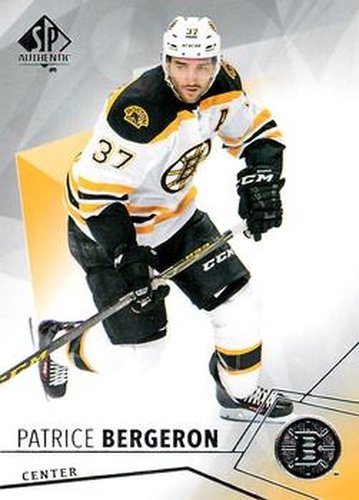 #12 Patrice Bergeron - Boston Bruins - 2015-16 SP Authentic Hockey