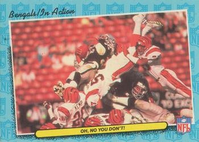 #12 Bengals In Action 1986 schedule - Cincinnati Bengals - 1986 Fleer Team Action Football