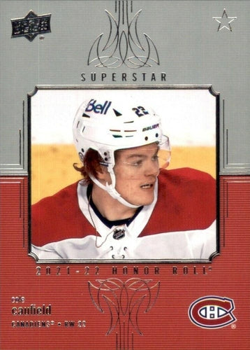 #HR-12 Cole Caufield - Montreal Canadiens - 2021-22 Upper Deck - Honor Roll Hockey
