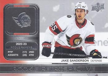 #RR-12 Jake Sanderson - Ottawa Senators - 2023-24 Upper Deck - Rookie Retrospective Hockey