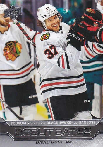 #DD-12 David Gust - Chicago Blackhawks - 2023-24 Upper Deck - Debut Dates Hockey