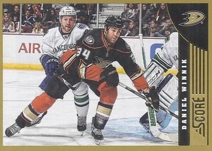#12 Daniel Winnik - Anaheim Ducks - 2013-14 Score - Gold Hockey