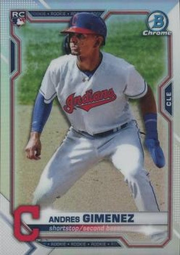 #12b Andres Gimenez - Cleveland Indians - 2021 Bowman Chrome Baseball