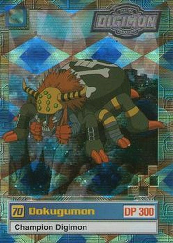 #12of32 70 Dokugumon - 2000 Upper Deck Digimon Series 2 - Silver Foil