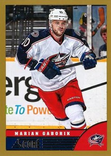 #130 Marian Gaborik - Columbus Blue Jackets - 2013-14 Score - Gold Hockey