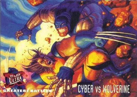 #130 Cyber vs. Wolverine - 1995 Fleer Ultra X-Men
